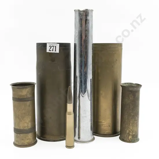 Quantity of Assorted Brass Bullet Shells Etc.