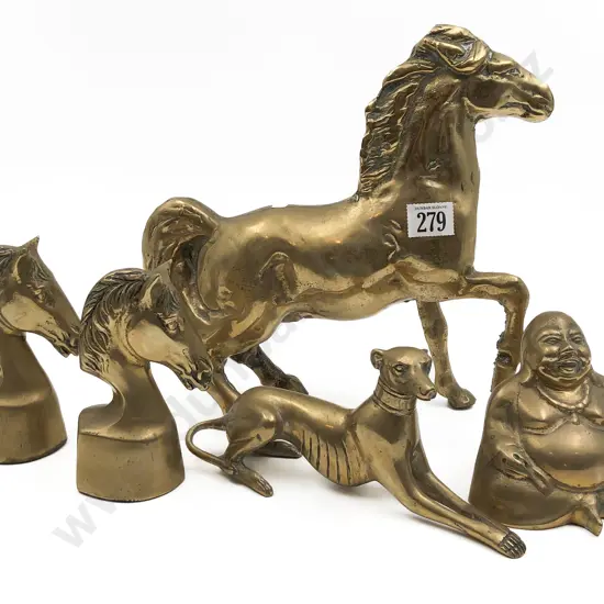 Five Assorted Brass Ornaments