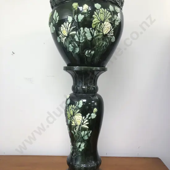 Floral Jardiniere and Stand