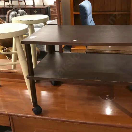 Two Tier Trolley Together With Stool