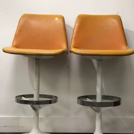 Pair of Furey By Sebel Mid Century Swivel Bar Stools