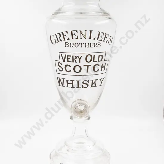Green Lees Brothers Very Old Scotch Whisky Glass Dispenser