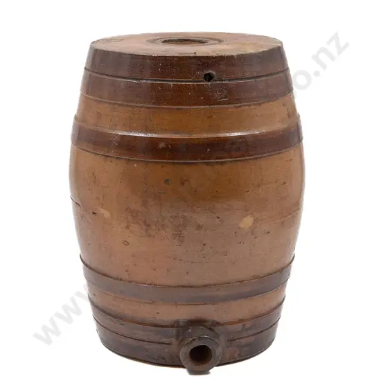 Victorian Stoneware Spirit Barrel