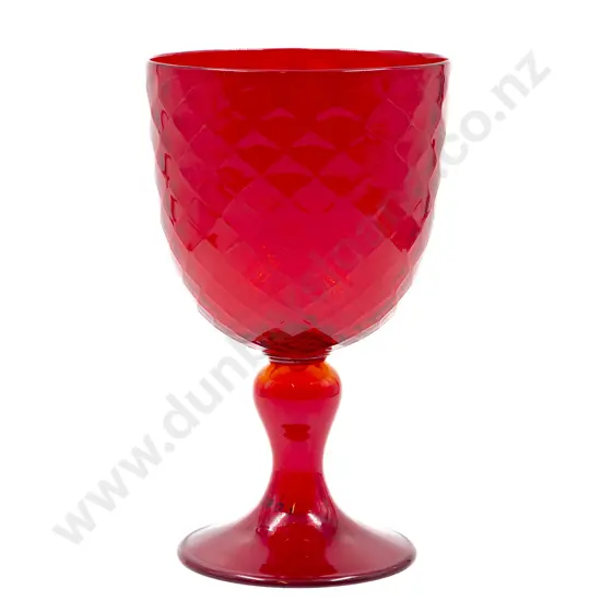 Large Ruby Glass Goblet