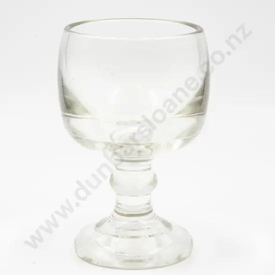 Heavy Moulded Glass Goblet