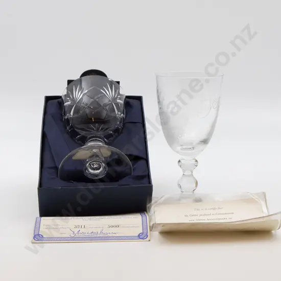Two Commemorative Wine Glasses