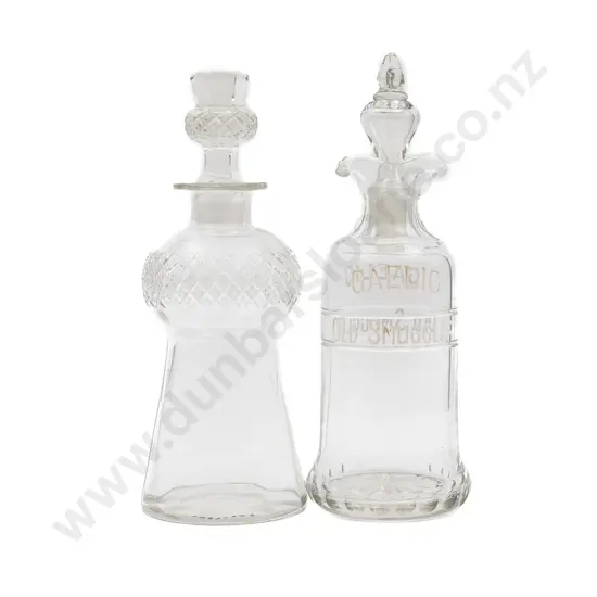 Two Late Victorian Glass Decanters and Stoppers