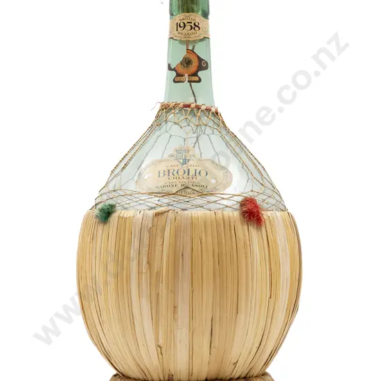 Large Wicker Bound Chianti Bottle