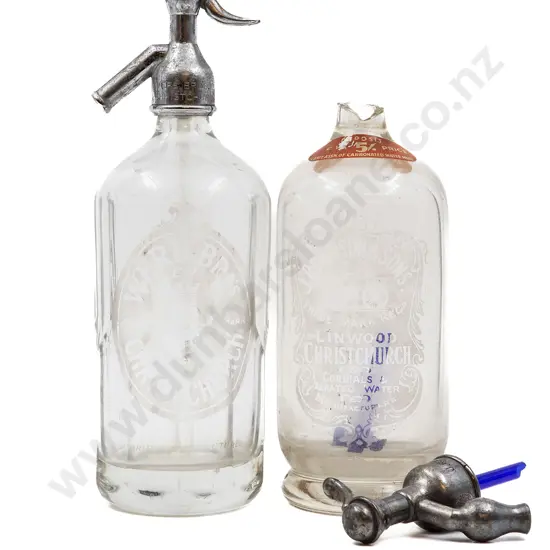 Two Vintage Soda Syphons