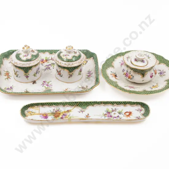 Two German Porcelain Pen Stands (AF)