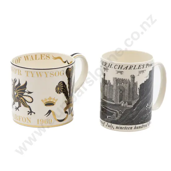 Two Wedgwood Royal Commemorative Mugs