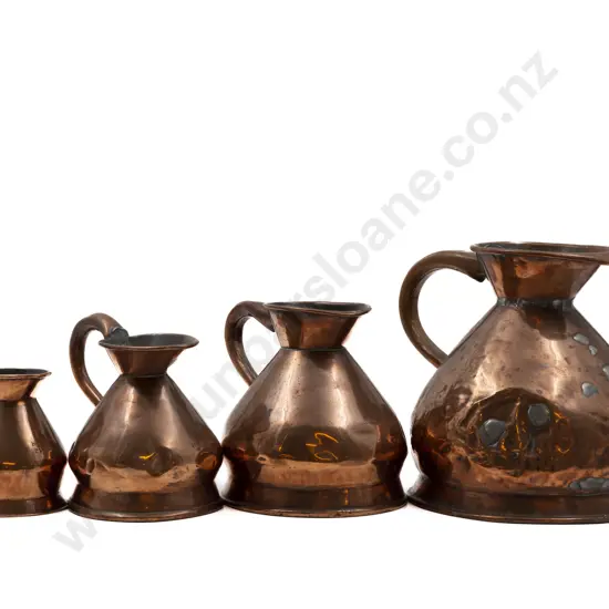 Victorian Graduated Set of Four Copper Measures