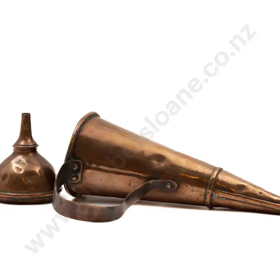 English Copper Muller and Wine Funnel