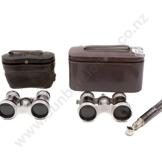 Two Pairs of Vintage Cased Opera Glasses