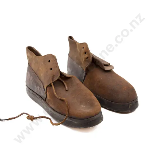 Pair of Vintage Leather Grape Crushing Boots