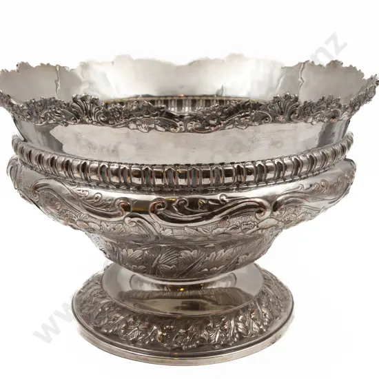 Large C19th Sheffield Plate Punch Bowl