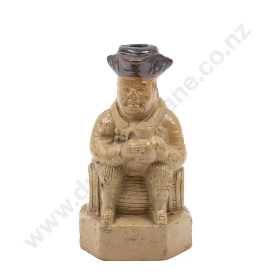 C19th Stoneware Figural Bottle