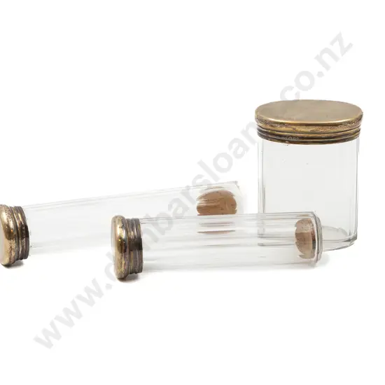 Three S/S Topped Vanity Bottles