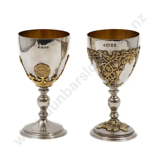 Two S/S Royal Commemorative Goblets