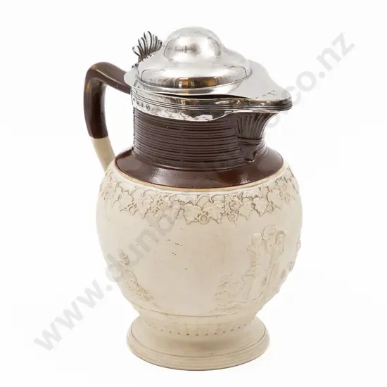 Victorian S/S Lidded Relief Moulded Jug