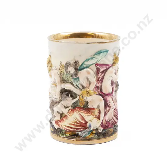 Capodimonte Bacchus Figural Vase