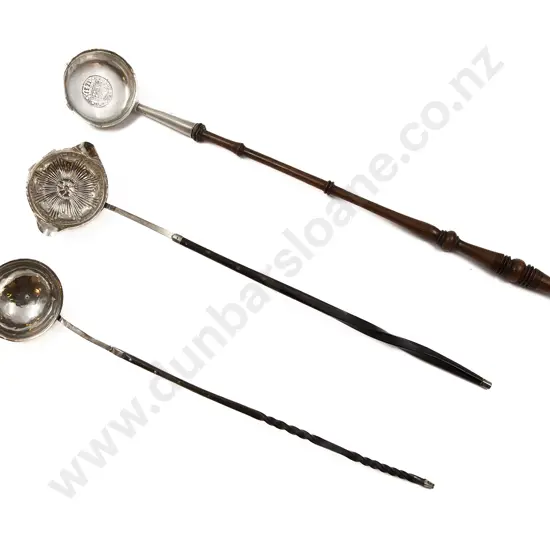 Three C19th Silver Punch Ladles