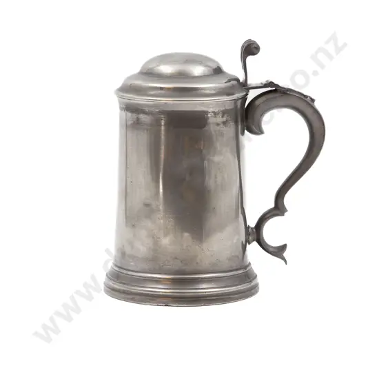 Glass Bottomed Pewter Tankard