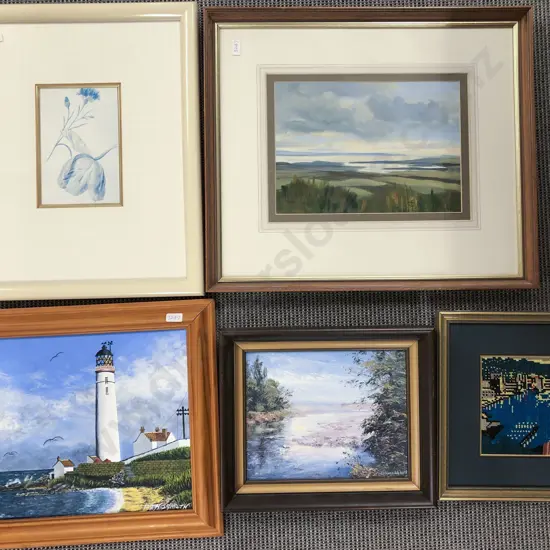 Five Assorted Framed Works