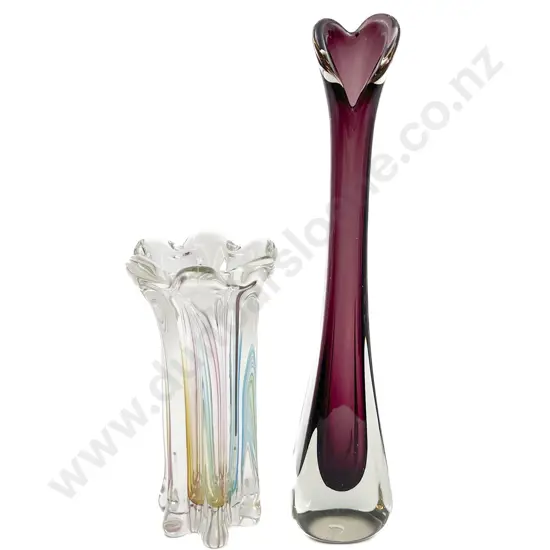 Two Art Glass Vases