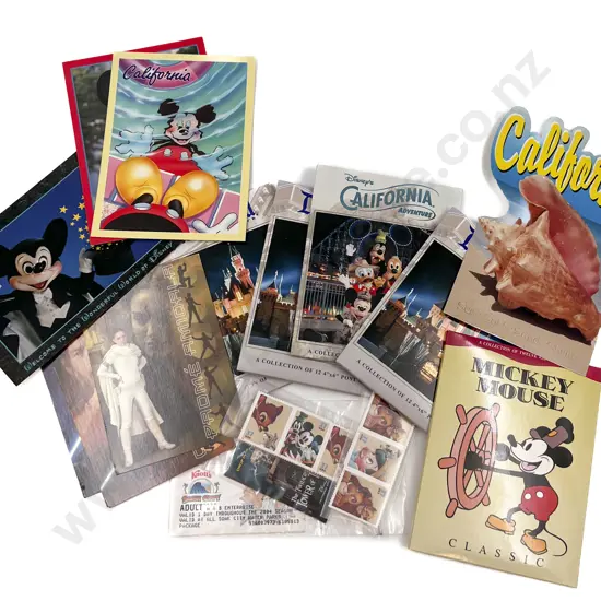 Quantity of Disneyland Postcards and Stamps Etc
