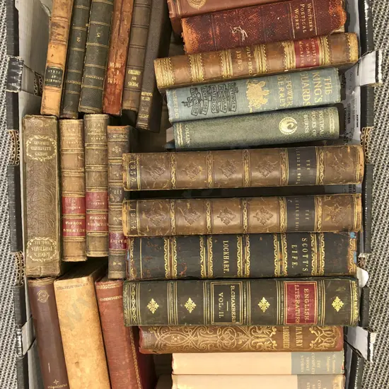 Box of Assorted Books Including Two Volumes of The Leisure Hour