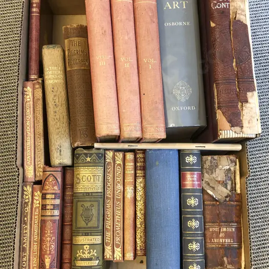 Box of Assorted Books Including The Pilgrim's Progress by John Bunyan