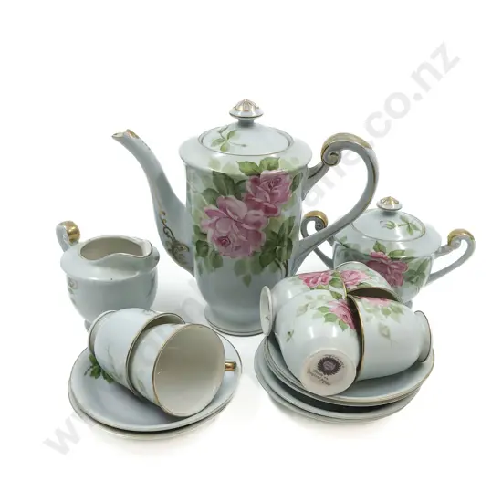 Floral Decorated Coffee Set