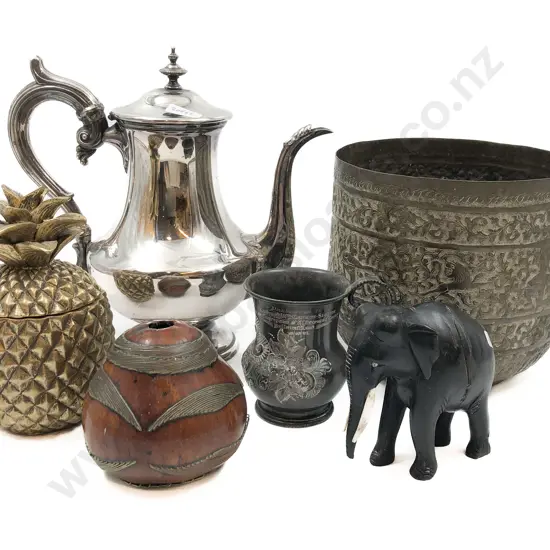 Mixed Lot of Assorted Including Brass Planter