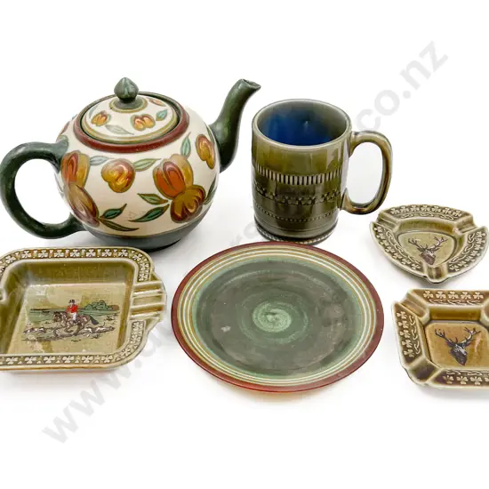 Gouda Tea Pot Together with Collection of Wade