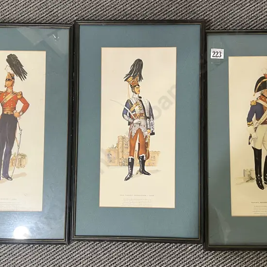 Three Vintage Military Prints