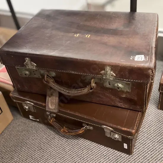 Two Vintage Leather Briefcases