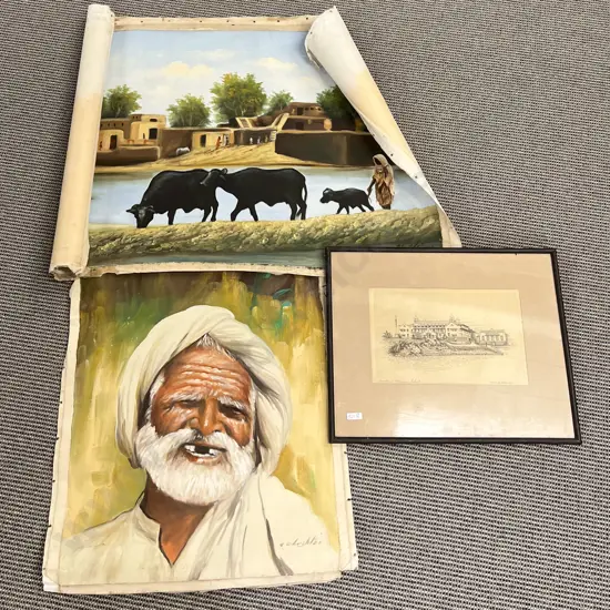 Box of Assorted Artworks