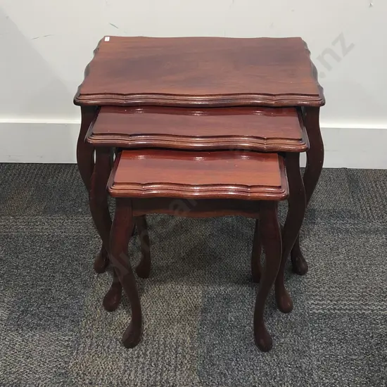 Mahogany Nest of Three Tables