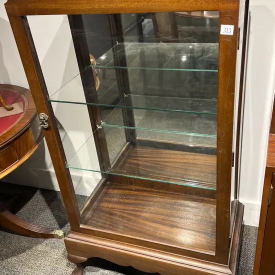 Mahogany Mirror Backed Glazed China Cabinet