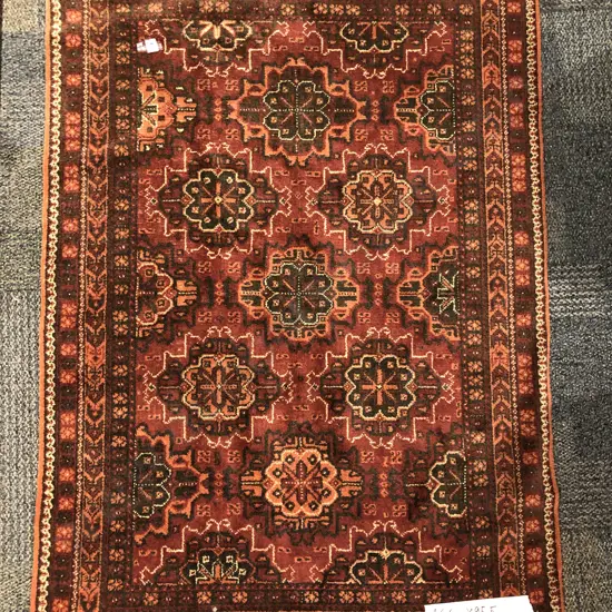 Persian Floor Rug Rust Ground