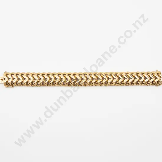 French 14ct Fancy Link Bracelet