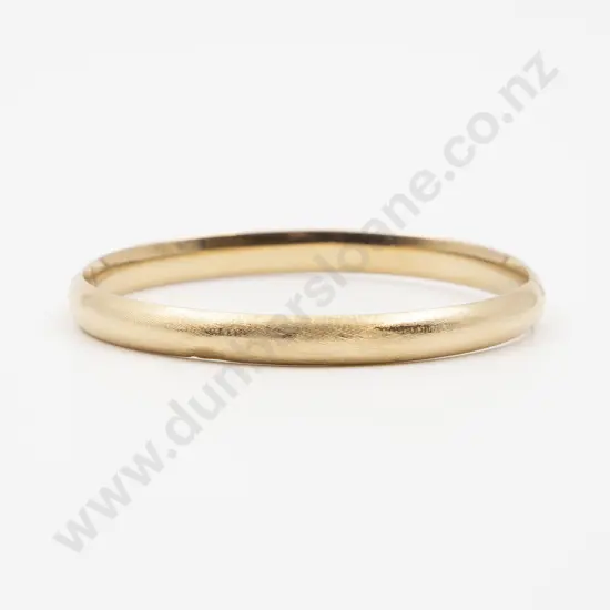 14ct Modern Hinged Snap Bangle