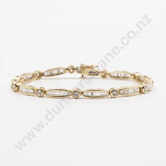 14ct 118stone Diamond Bracelet