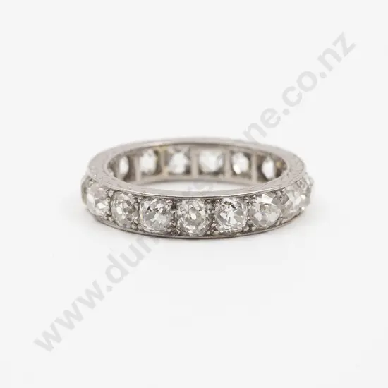 All Platinum 17stone Diamond Eternity Band