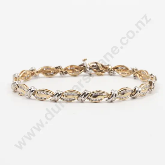 10ct 84stone Diamond Bracelet
