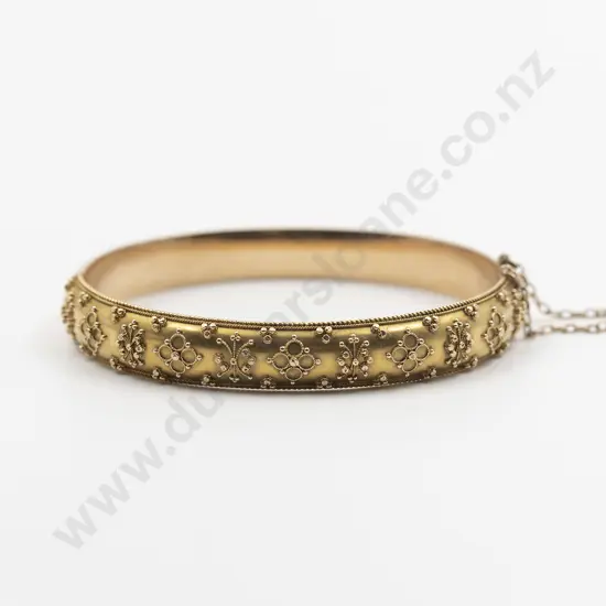 Victorian 15ct Hollow Hinged Snap Bangle