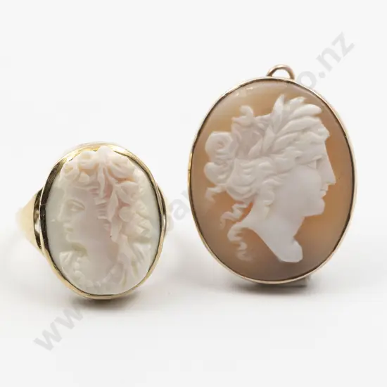 Victorian 9ct Cameo Ring