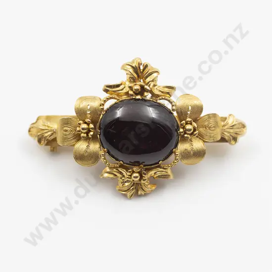 Mid C19th 18ct Garnet Brooch