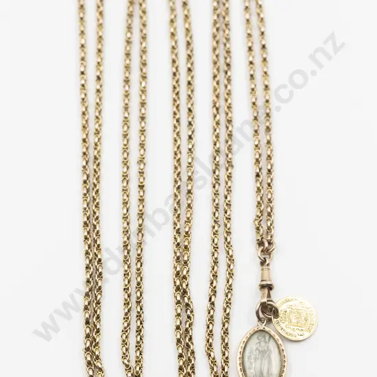 Victorian 9ct Fancy Trace Link Muff Chain